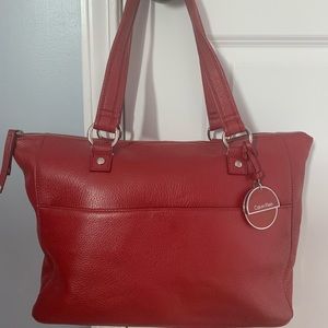 Calvin Klein Red Leather Purse